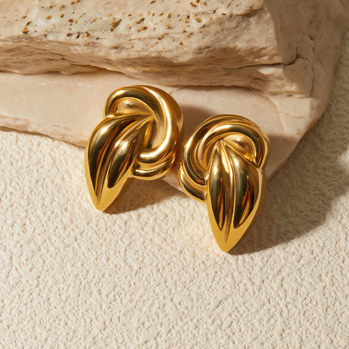 18K Gold-Plated Stud Earrings