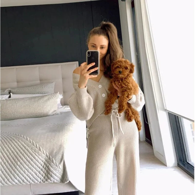 Veronica Knit Lounge Cuddle Set