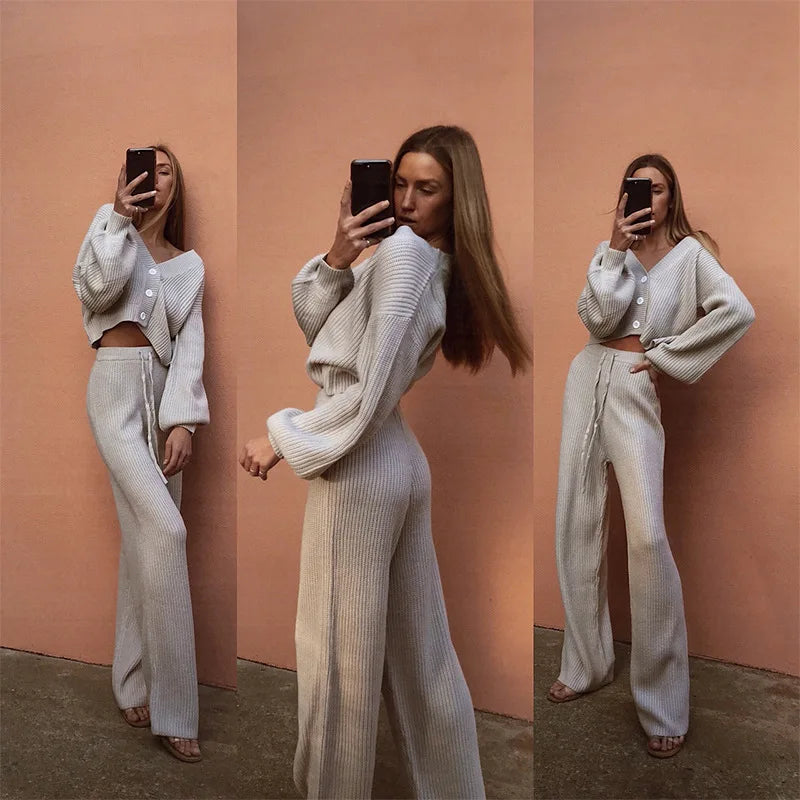Veronica Knit Lounge Cuddle Set